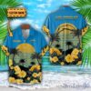 Los Angeles Chargers NFL Team Hawaiian Shirt And Shorts Floral Beach Pattern Custom Name