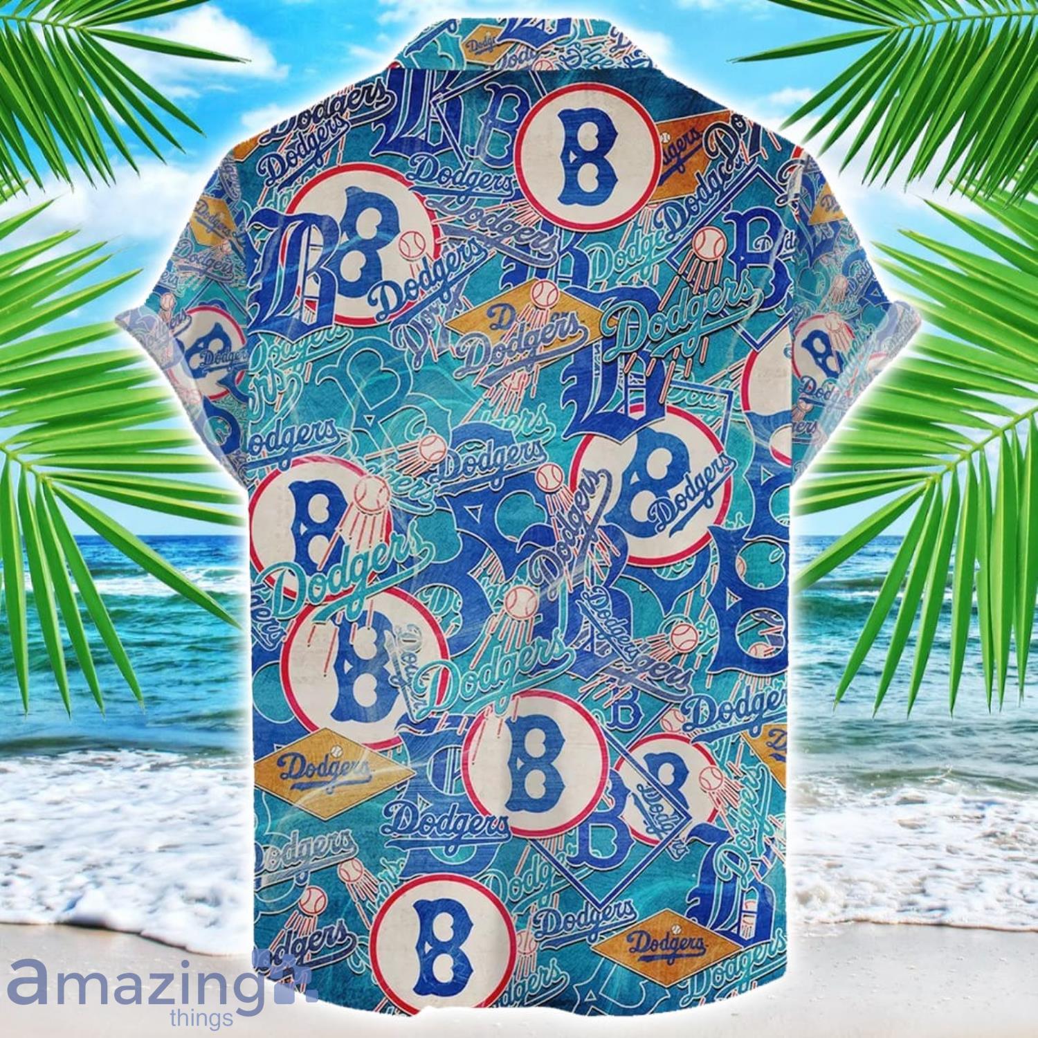 Los Angeles Dodgerss 3D Printing MLB Team Logo Hawaiian Shirt Unique Gift For Fans image Los Angeles Dodgerss 3D Printing MLB Team Logo Hawaiian Shirt Unique Gift For Fans Product Photo 2