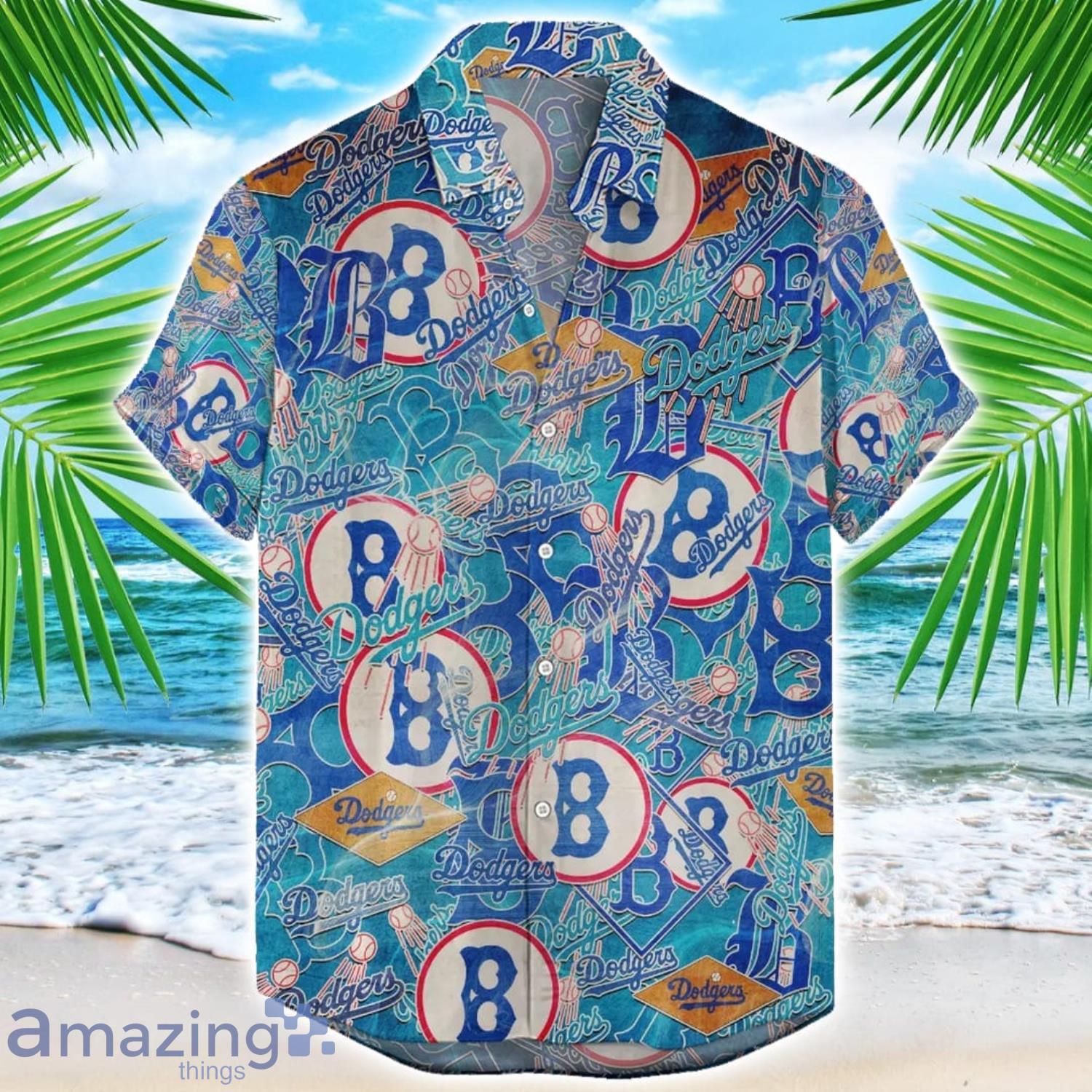 Los Angeles Dodgerss 3D Printing MLB Team Logo Hawaiian Shirt Unique Gift For Fans image Los Angeles Dodgerss 3D Printing MLB Team Logo Hawaiian Shirt Unique Gift For Fans Product Photo 1