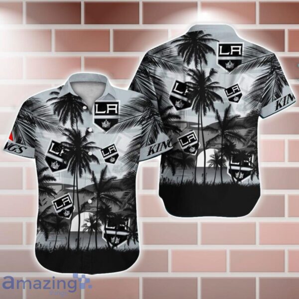 Los Angeles Kings NHL Hawaii Coconut And Logo Full Printed Hawaiian Shirt Product Photo 1