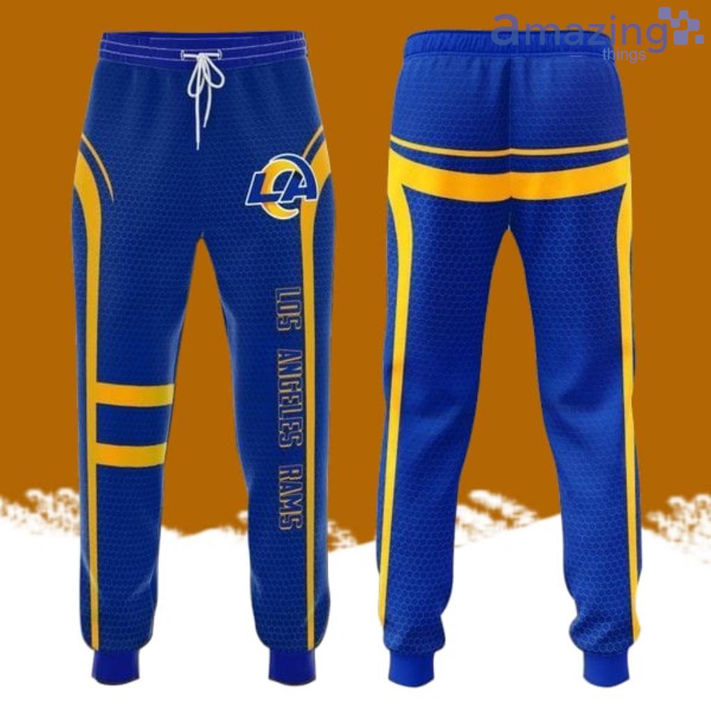 Los Angeles Rams All Over Print 3D Tiling Casual Unisex All Over Print 3D Long Pants Neon Blue image Los Angeles Rams All Over Print 3D Tiling Casual Unisex All Over Print 3D Long Pants Neon Blue Product Photo 1