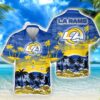 Los Angeles Rams Big Logo Waves Pattern Tropical NFL Hawaiian Shirt