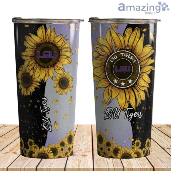 LSU Tigers Sunflowers Tumbler 30 oz Product Photo 1