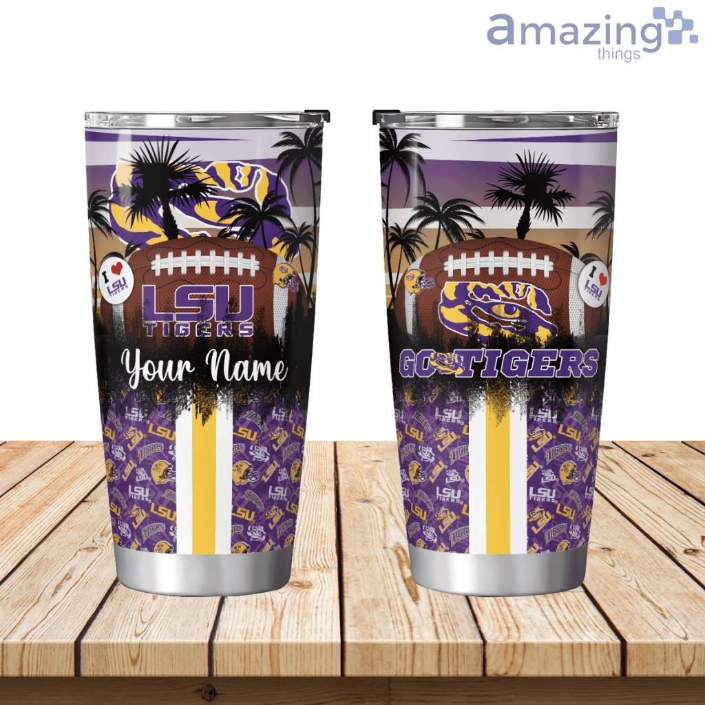 LSU Tigers Tropical Personalized Tumbler 20oz Limited Edition image LSU Tigers Tropical Personalized Tumbler 20oz Limited Edition Product Photo 1