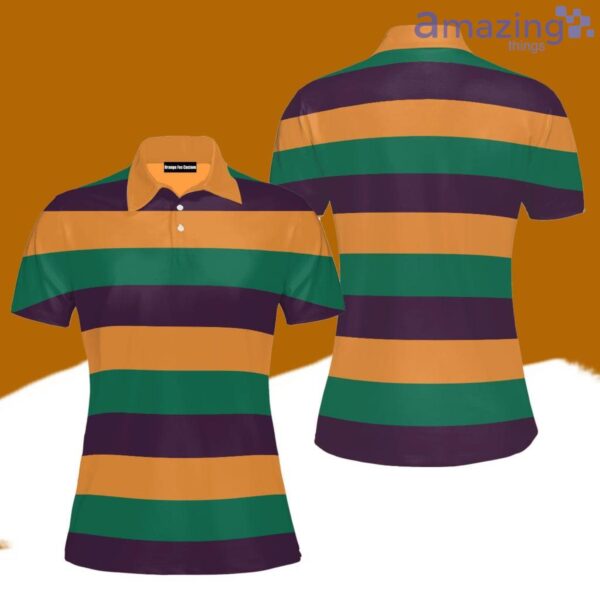 Mardi Gras Striped Polo Shirt Best Fashion Golf Product Photo 1