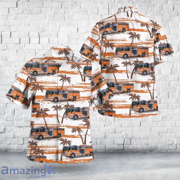 Marquette, Wisconsin, Marquette Township Fire Department 3d Hawaiian Shirt Product Photo 1
