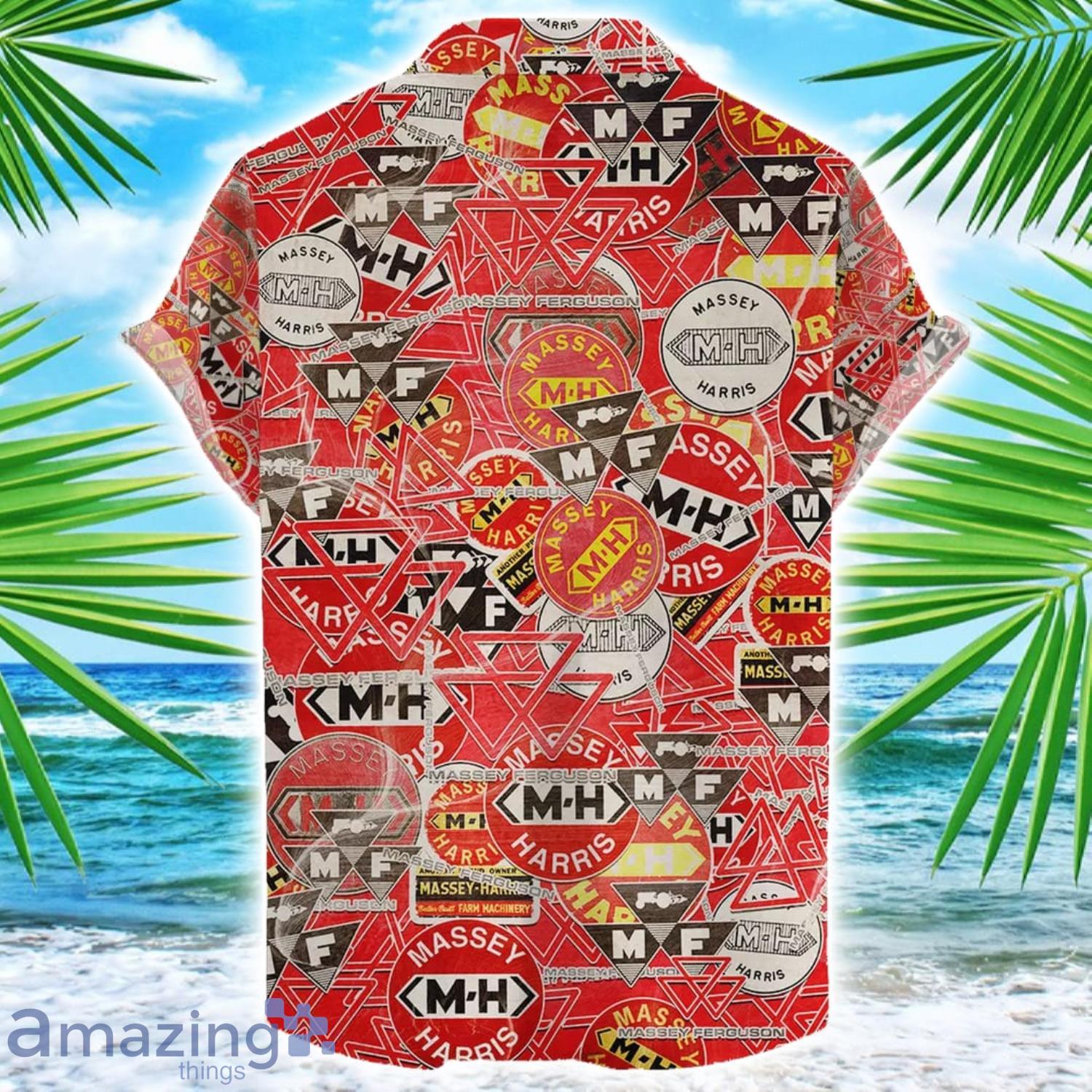 Massey Harris Hawaii All Printed Tractor Logo Hawaiian Shirt For Men And Women image Massey Harris Hawaii All Printed Tractor Logo Hawaiian Shirt For Men And Women Product Photo 2