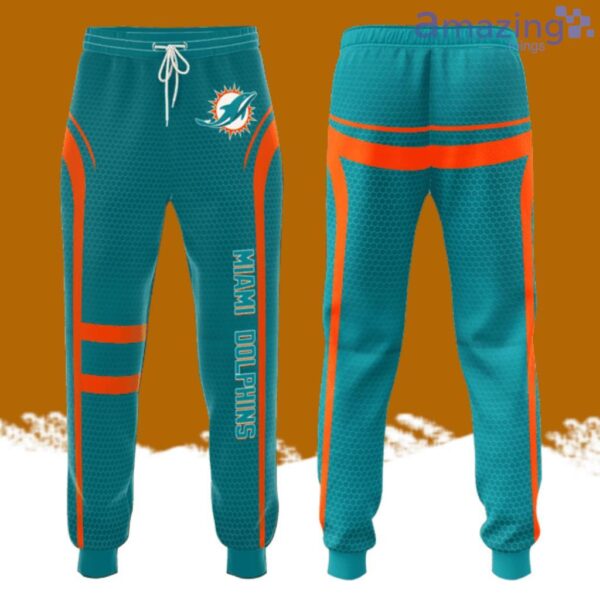 Miami Dolphin Professional Football Team All Over Print 3D Bomber All Over Print 3D Long Pants Blue Product Photo 1