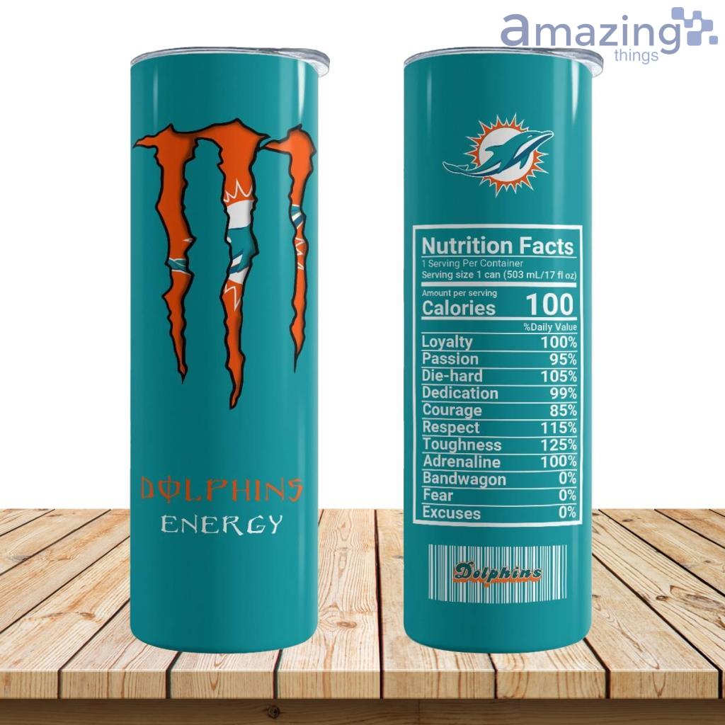 Miami Dolphins Energy Skinny Tumbler 17oz image Miami Dolphins Energy Skinny Tumbler 17oz Product Photo 1