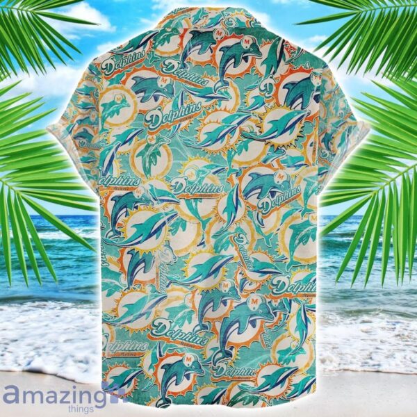Miami Dolphins NFL Team Logo 3D Hawaiian Shirt Limited For Sports Fans Product Photo 2