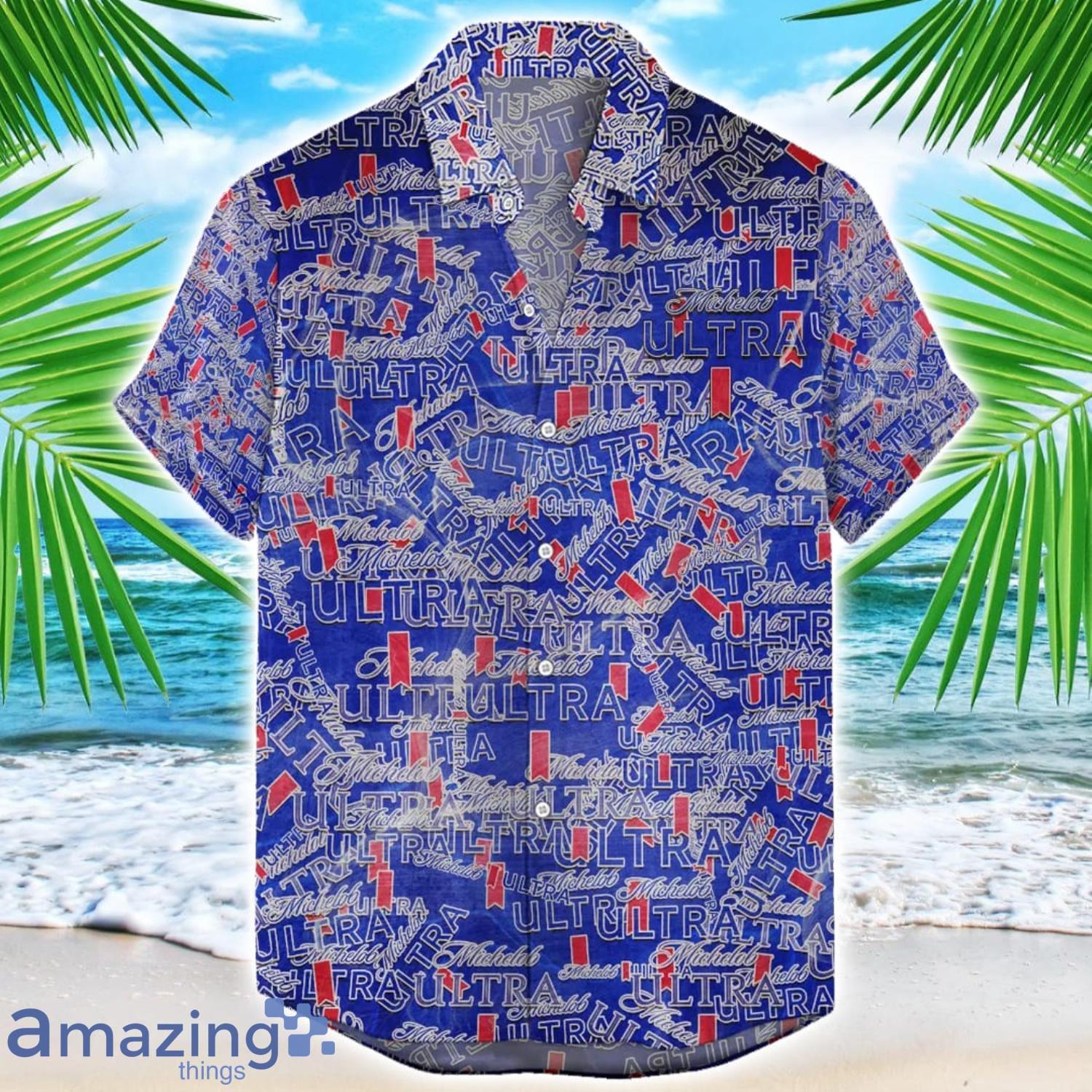Michelob Ultra 3D Printing Beer Logo Hawaiian Shirt For Men And Women image Michelob Ultra 3D Printing Beer Logo Hawaiian Shirt For Men And Women Product Photo 1
