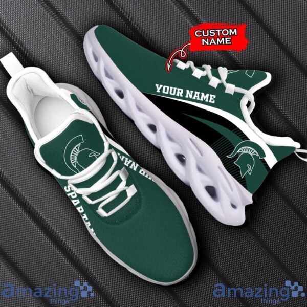 Michigan State Spartans NCAA Max Soul Shoes NCAA Team Lgo Sneakers Custom Name Gift For Fans Product Photo 1