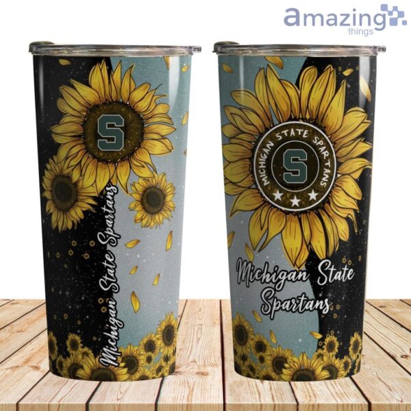 Michigan State Spartans Sunflowers Tumbler 30 oz Product Photo 1