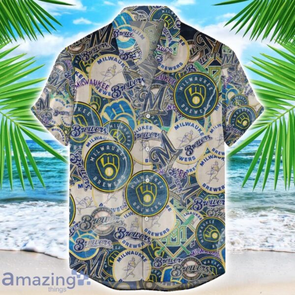 Milwaukee Brewerss MLB Team Logo 3D Hawaiian Shirt Limited For Sports Fans Product Photo 1