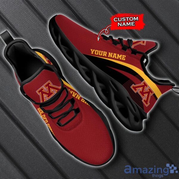 Minnesota Golden Gophers NCAA Max Soul Shoes NCAA Team Lgo Sneakers Custom Name Gift For Fans Product Photo 2