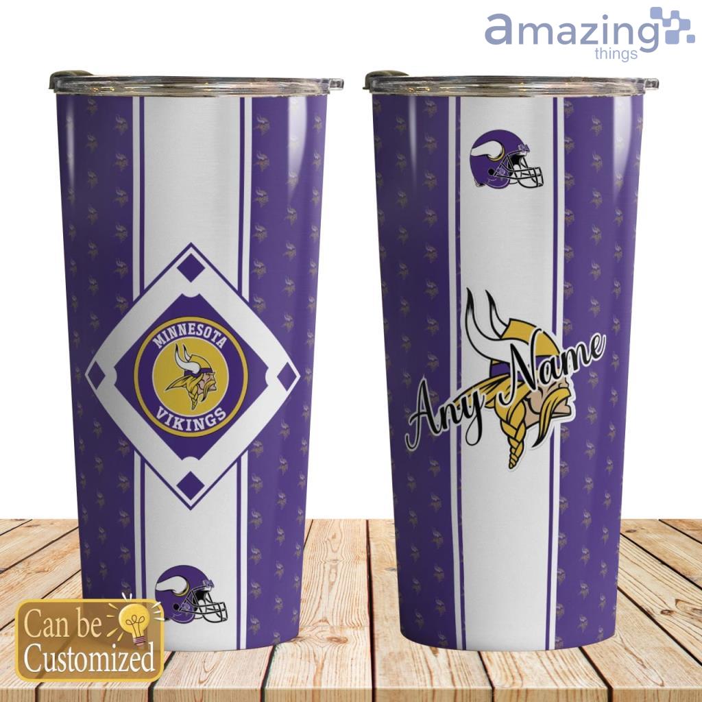 Minnesota Vikings Team Pattern Personalized 30oz Tumbler image Minnesota Vikings Team Pattern Personalized 30oz Tumbler Product Photo 1