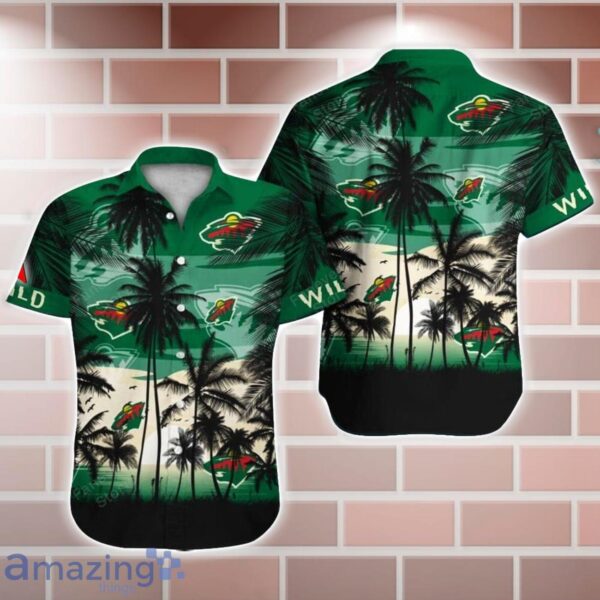 Minnesota Wild NHL Hawaii Coconut And Logo Full Printed Hawaiian Shirt Product Photo 1