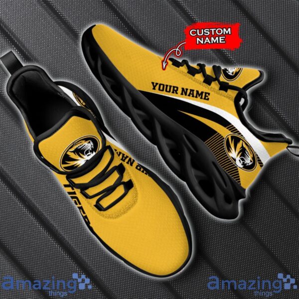 Missouri Tigers NCAA Max Soul Shoes NCAA Team Lgo Sneakers Custom Name Gift For Fans Product Photo 2