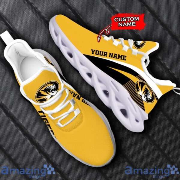 Missouri Tigers NCAA Max Soul Shoes NCAA Team Lgo Sneakers Custom Name Gift For Fans Product Photo 1