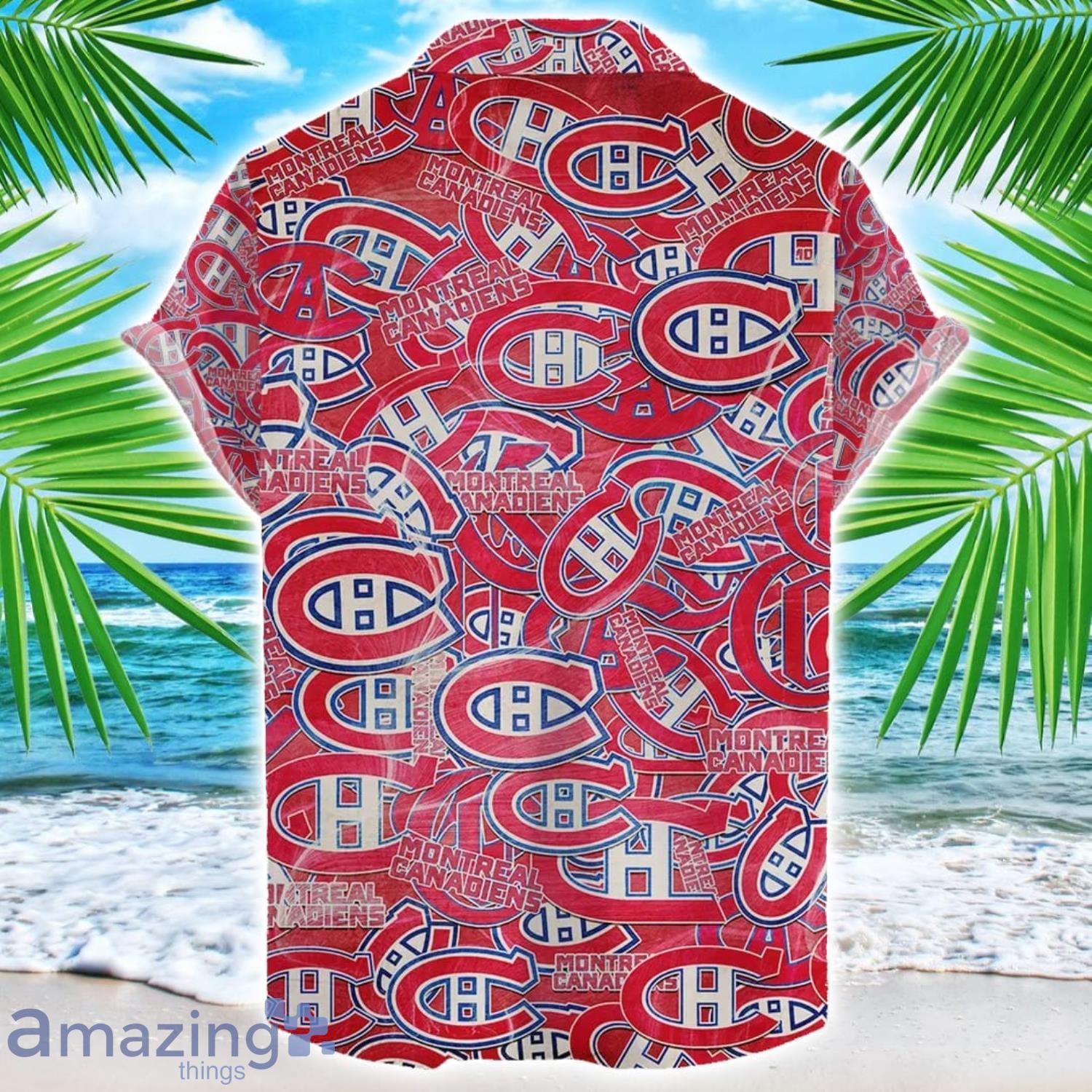 Montreal Canadiens 3D Printing NHL Team Logo Hawaiian Shirt Unique Gift For Fans image Montreal Canadiens 3D Printing NHL Team Logo Hawaiian Shirt Unique Gift For Fans Product Photo 2