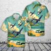 N83782 1942 Vought F4U-1 Corsair C N 3884 (Bu 17799) Hawaiian Shirt
