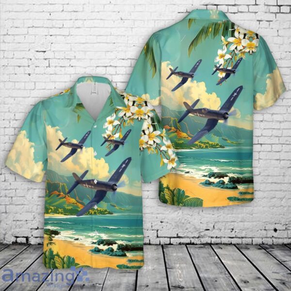 N83782 1942 Vought F4U-1 Corsair C N 3884 (Bu 17799) Hawaiian Shirt Product Photo 1