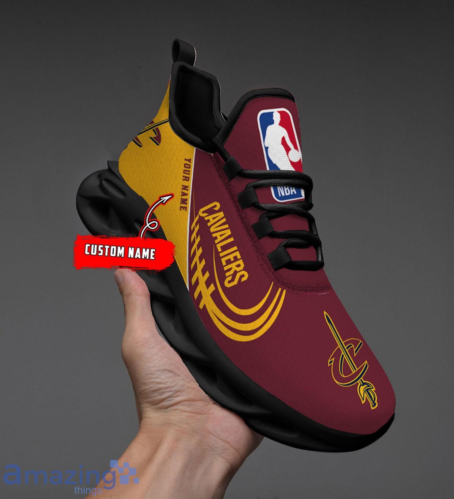 NBA Cleveland Cavaliers Personalized Name Gift Max Soul ShoesMen Women Shoes Gift image NBA Cleveland Cavaliers Personalized Name Gift Max Soul ShoesMen Women Shoes Gift Product Photo 2