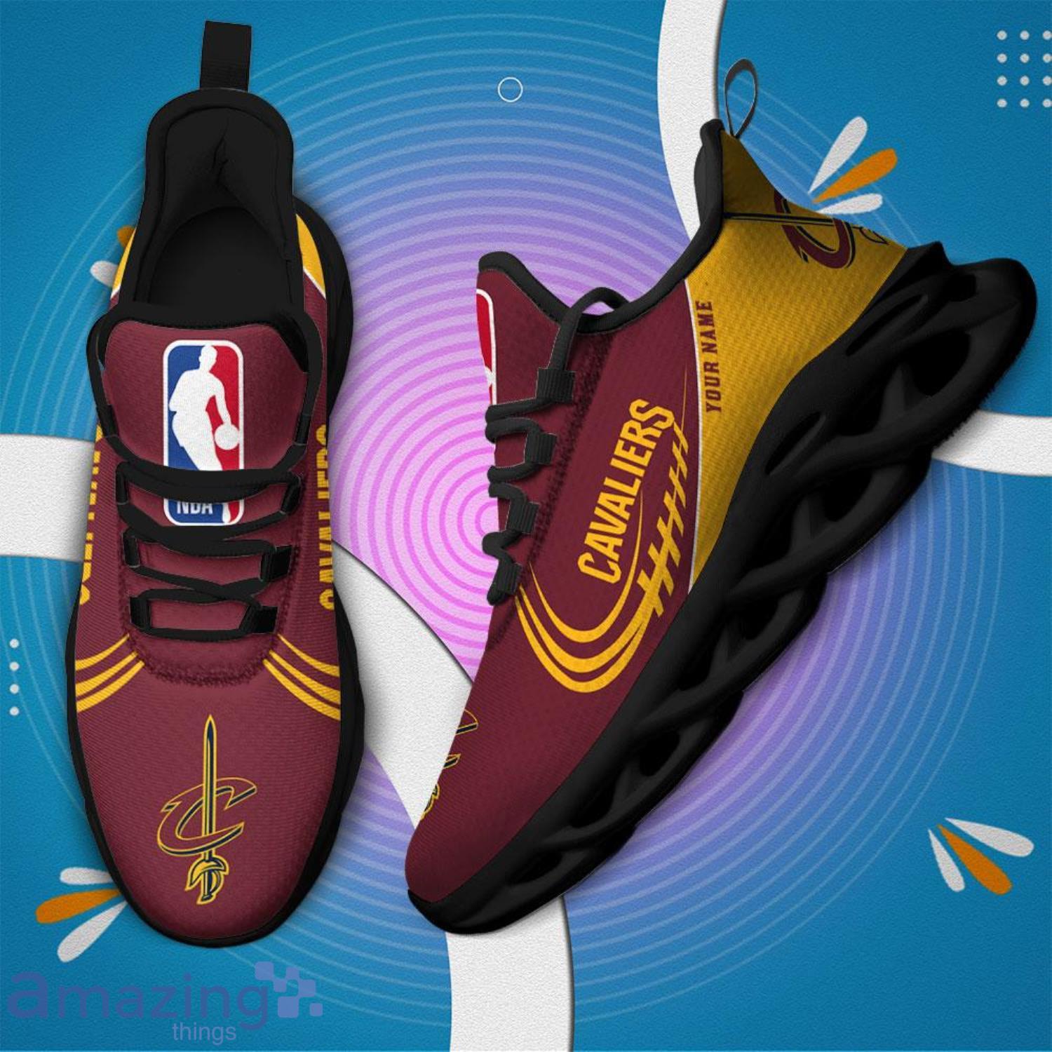 NBA Cleveland Cavaliers Personalized Name Gift Max Soul ShoesMen Women Shoes Gift image NBA Cleveland Cavaliers Personalized Name Gift Max Soul ShoesMen Women Shoes Gift Product Photo 4