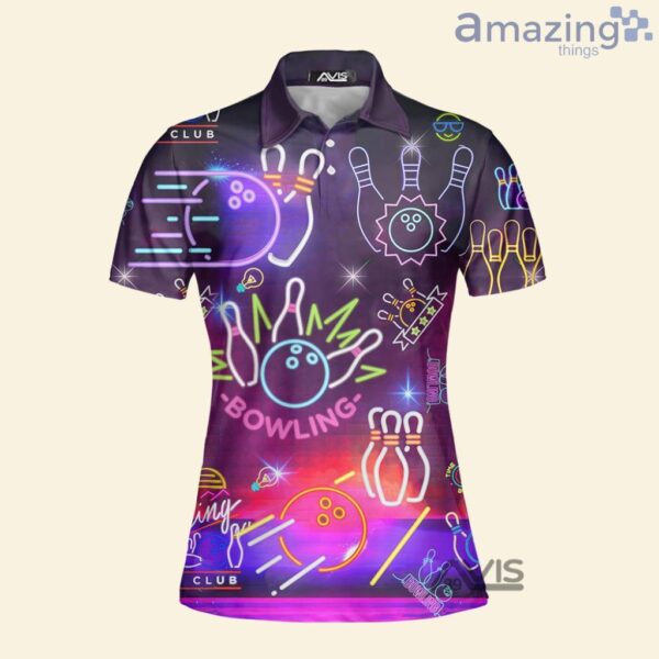 Neon Bowling Club Women Polo Shirt Best Fashion Golf Product Photo 1