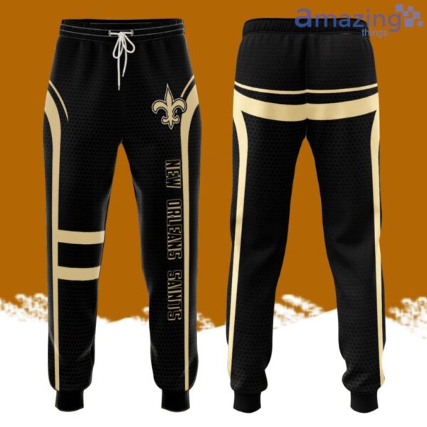 New Orleans Saints All Over Print 3D Tile Casual Unisex All Over Print 3D Long Pants Black Product Photo 1