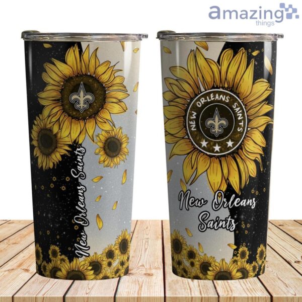 New Orleans Saints Sunflowers Tumbler 30 oz Product Photo 1