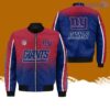 New York Giants AOP Sleeve Pocket Bomber Jacket Hot Style 3D Printing