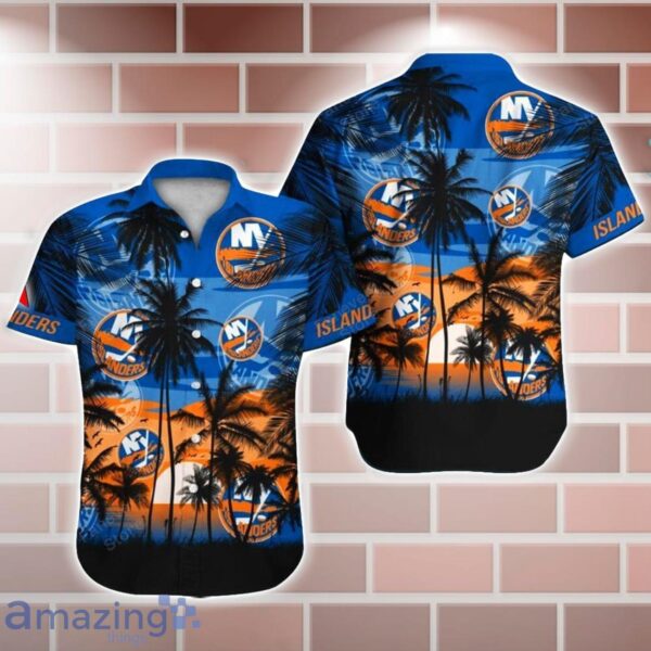 New York Islanders NHL Hawaii Coconut And Logo Full Printed Hawaiian Shirt Product Photo 1