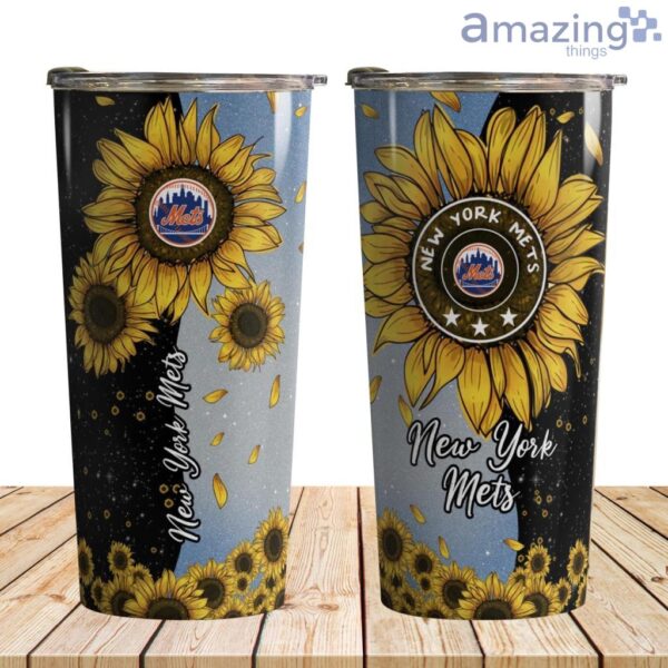 New York Mets Sunflowers Tumbler 30 oz Product Photo 1