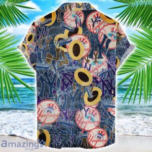 New York Yankeess MLB Team Logo 3D Hawaiian Shirt Limited For Sports Fans image New York Yankeess MLB Team Logo 3D Hawaiian Shirt Limited For Sports Fans Product Photo 2