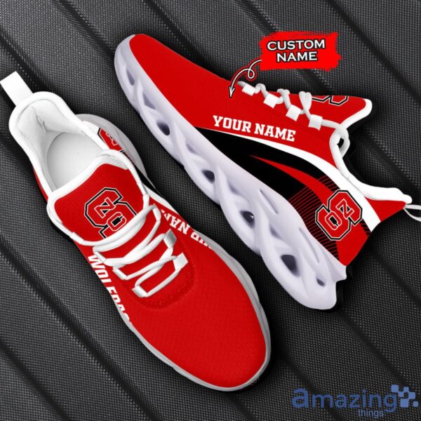 North Carolina State Wolfpack NCAA Max Soul Shoes NCAA Team Lgo Sneakers Custom Name Gift For Fans Product Photo 1