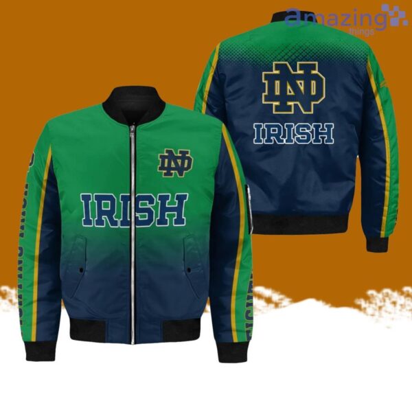 Notre Dame Fighting Irish AOP Sleeve Pocket Bomber Jacket Hot Style 3D Printing Product Photo 1