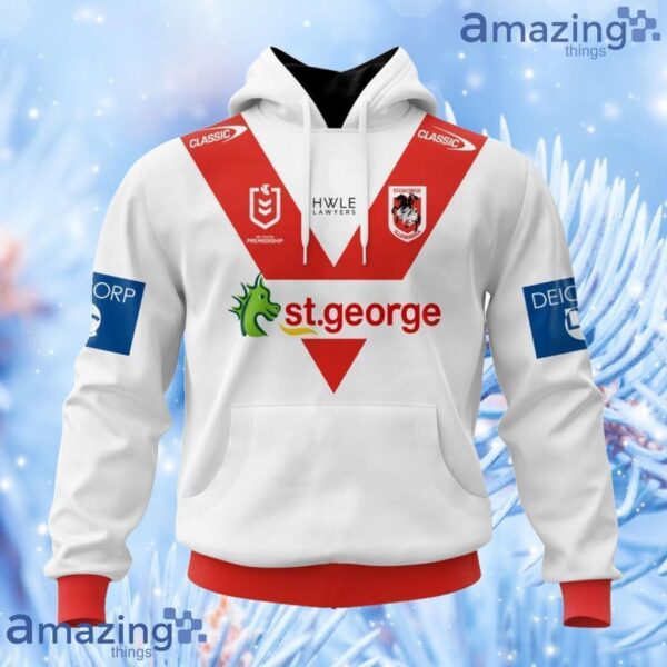 Nrl St George Illawarra Dragons Personalized 2024 Home Kits Hoodie 3D All Over Print Attract Gift For Men And Women Product Photo 1