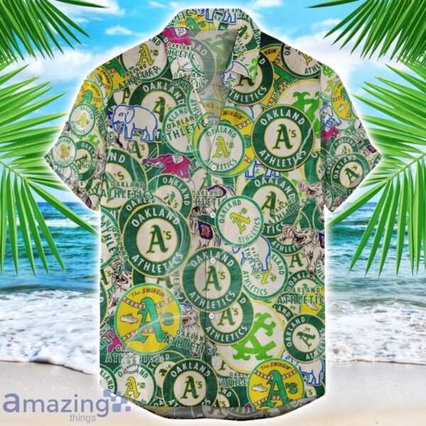 Oakland Athleticss MLB Team Logo 3D Hawaiian Shirt Limited For Sports Fans Product Photo 1