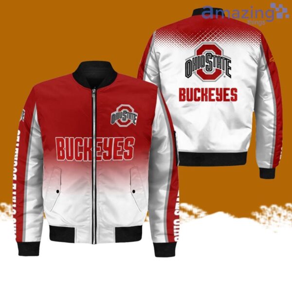 Ohio State Buckeyes AOP Sleeve Pocket Bomber Jacket Hot Style 3D Printing Product Photo 1