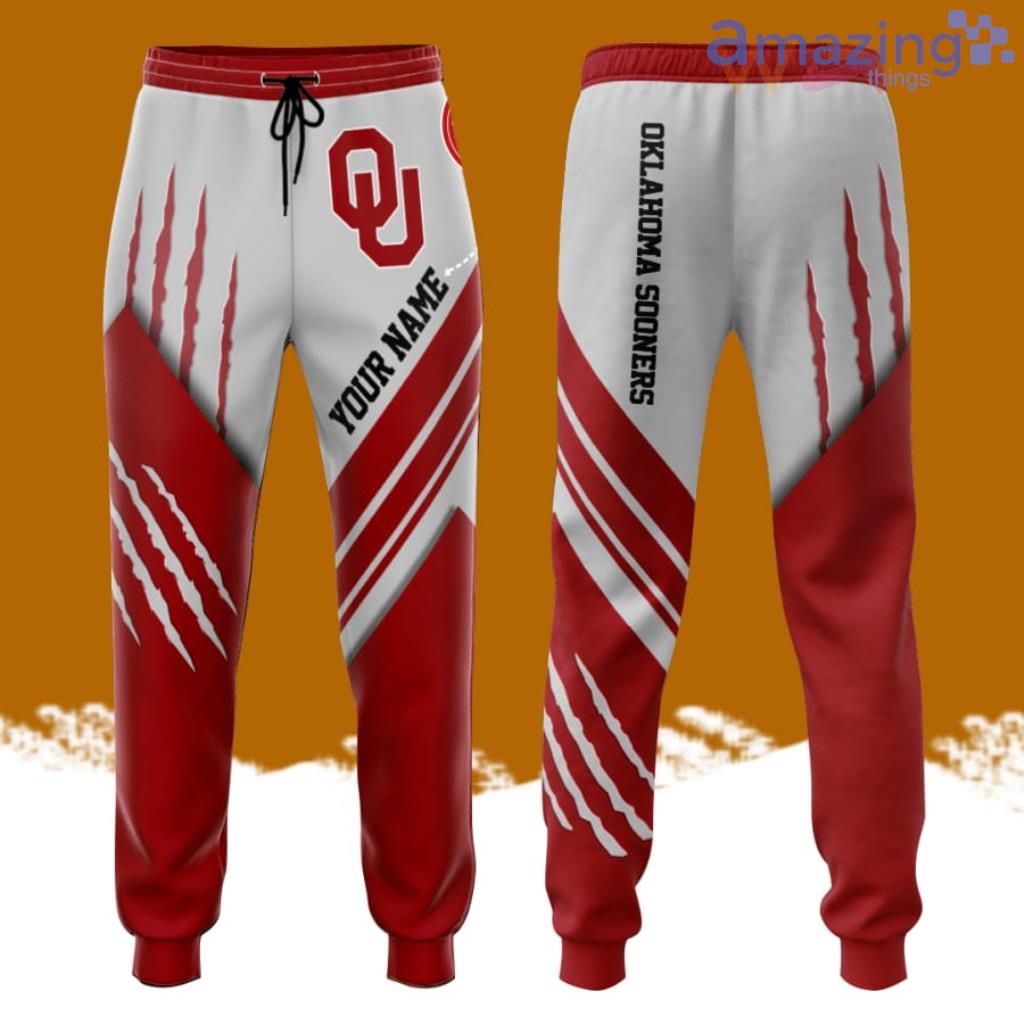 Oklahoma Sooners All Over Print 3D Long Pants image Oklahoma Sooners All Over Print 3D Long Pants Product Photo 1
