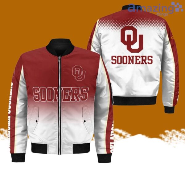 Oklahoma Sooners AOP Sleeve Pocket Bomber Jacket Hot Style 3D Printing Product Photo 1