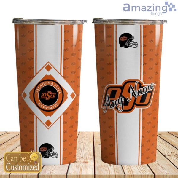 Oklahoma State Cowboys Team Pattern Personalized 30oz Tumbler Product Photo 1