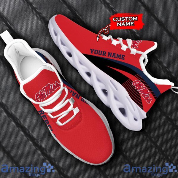 Ole Miss Rebels NCAA Max Soul Shoes NCAA Team Lgo Sneakers Custom Name Gift For Fans Product Photo 1