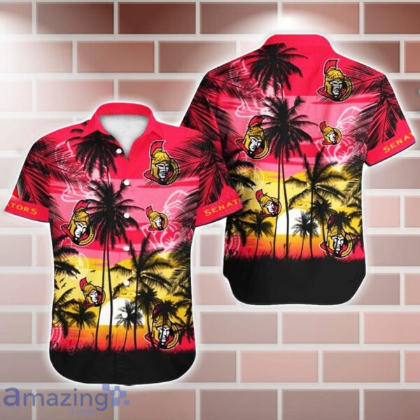 Ottawa Senators NHL Hawaii Coconut And Logo Full Printed Hawaiian Shirt Product Photo 1