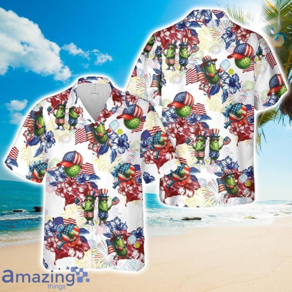 Patriotic Pickleball Players, 4th Of July Hawaiian Shirt Product Photo 1