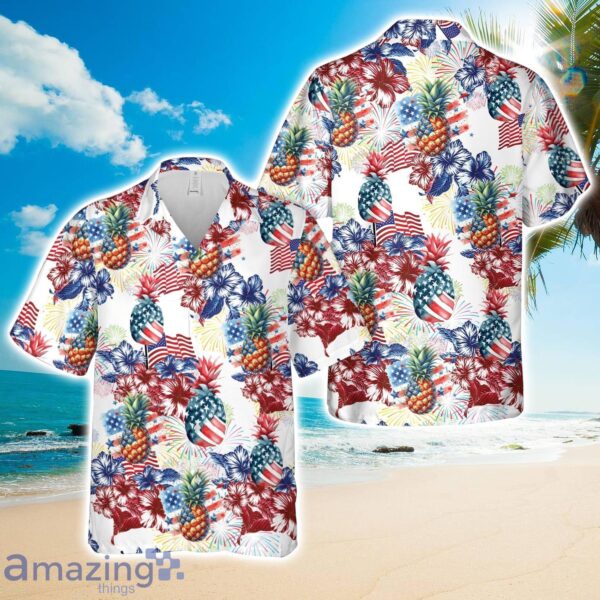 Patriotic Pineapple, 4th Of July Hawaiian Shirt Product Photo 1