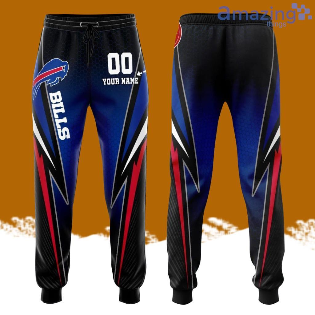 Personalize Buffalo Bills Football Team All Over Print 3D Long Pants Black image Personalize Buffalo Bills Football Team All Over Print 3D Long Pants Black Product Photo 1