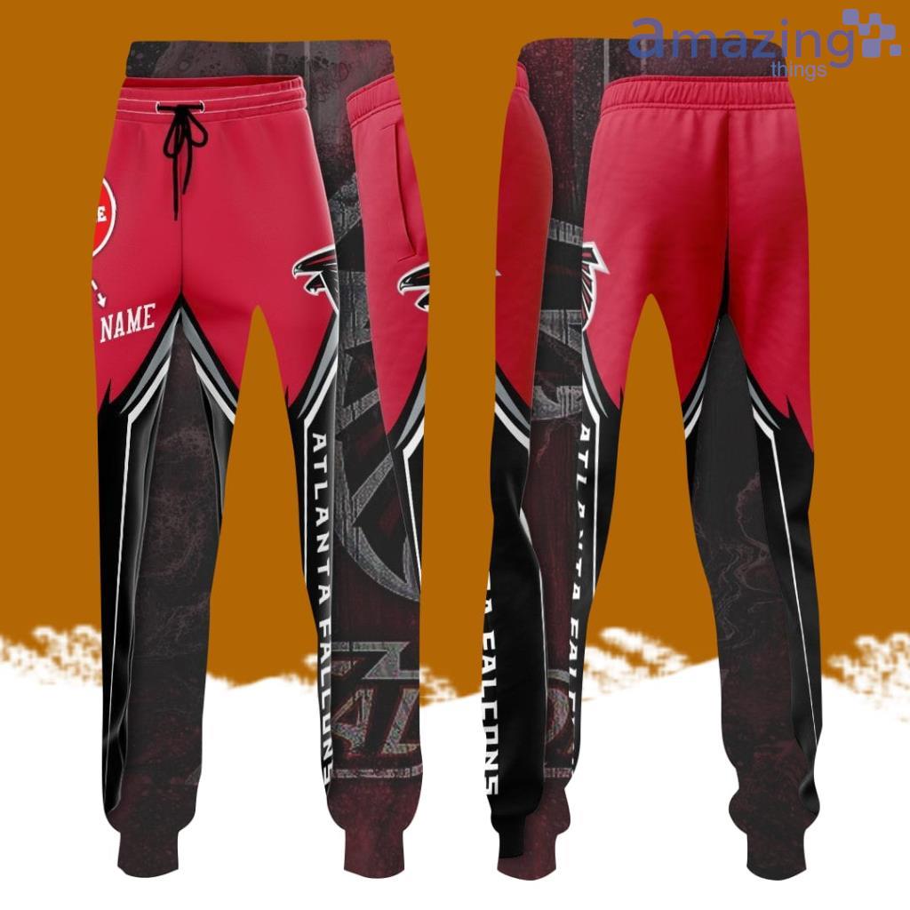 Personalized Atlanta Falcons All Over Print 3D Casual Unisex All Over Print 3D Long Pants Black Red image Personalized Atlanta Falcons All Over Print 3D Casual Unisex All Over Print 3D Long Pants Black Red Product Photo 1