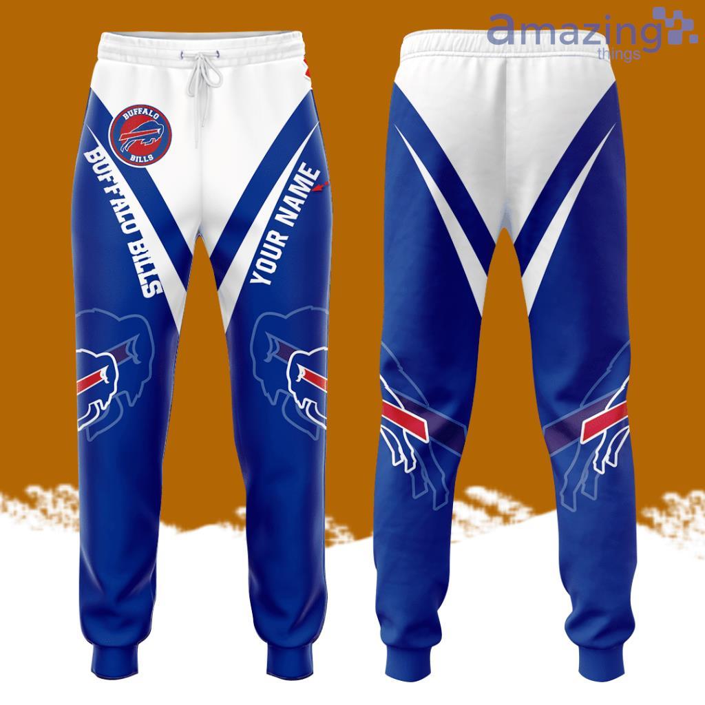 Personalized Buffalo Bills All Over Print 3D Casual Unisex All Over Print 3D Long Pants Neon Blue White image Personalized Buffalo Bills All Over Print 3D Casual Unisex All Over Print 3D Long Pants Neon Blue White Product Photo 1